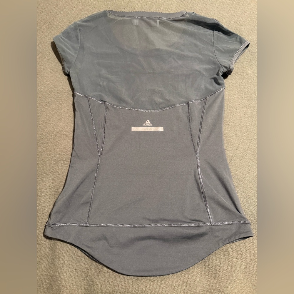 Stella McCartney + Adidas mesh workout yoga tennis gym cheetah sports bra top - Picture 10 of 15